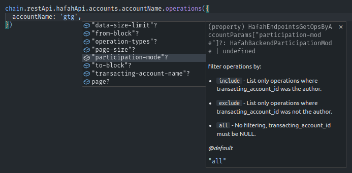Wax extended using HAfAH REST API package - Full IntelliSense support