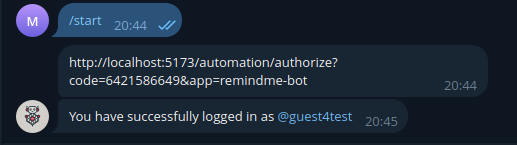 Telegram Bot Message